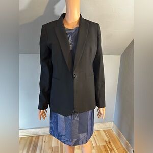 J.Crew 365 Italian Wool Suit Jacket Black Size 10 | Classic Tailored Fit GUC
